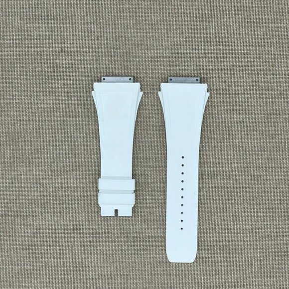 Tempomat White Rubber Strap for Richard Mille RM011 & RM035 - Picture 1 of 1